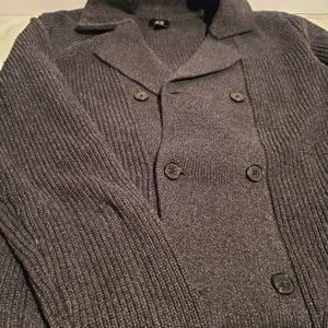 H & M  Dark Gray Button Down Sweater